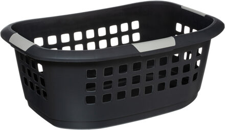 5five Wasmand extra groot - antraciet - kunststof - 51 liter - 67 x 47 x 27 cm