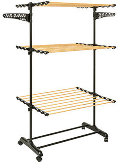 5five Wasrek/droogrek - zwart - metaal - 78 x 67 x 150 cm - staand