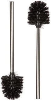 5five WC-/toiletborstel 2x stuks RVS 35 cm