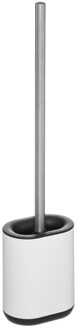 5five WC-/toiletborstel met houder plat wit polypropyleen 53 cm