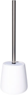 5five WC-/toiletborstel met houder - zandsteen - wit - rond