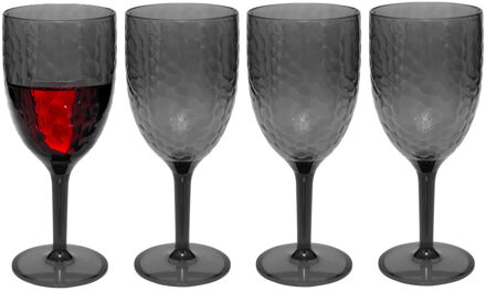 5five Wijnglazen Estiva - 4x - transparant - onbreekbaar kunststof - 350 ml