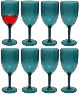 5five Wijnglazen Estiva - 8x - transparant - onbreekbaar kunststof - 350 ml