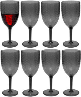 5five Wijnglazen Estiva - 8x - transparant - onbreekbaar kunststof - 350 ml