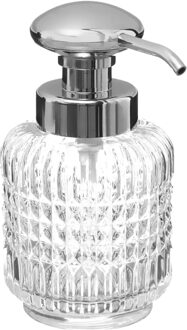 5five Zeeppompje/dispenser Diamond Lotion - transparant - 8 x 16 cm - 270 ml - glas - Zeeppompjes