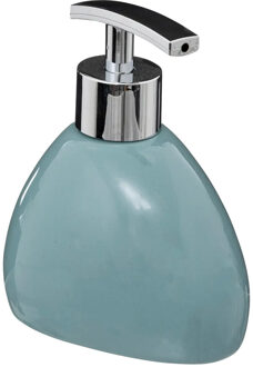5five Zeeppompje/dispenser - keramiek - blauw - 300 ml - navulbaar - toilet/badkamer/keuken