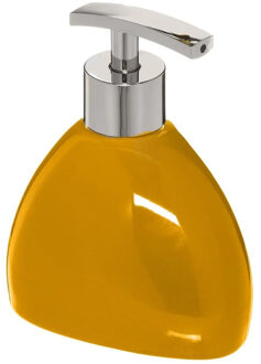 5five Zeeppompje/dispenser - keramiek - geel - 300 ml - navulbaar - toilet/badkamer/keuken