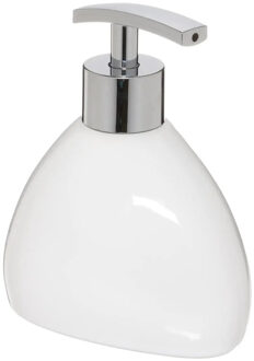 5five Zeeppompje/dispenser - keramiek - wit - 300 ml - navulbaar - toilet/badkamer/keuken