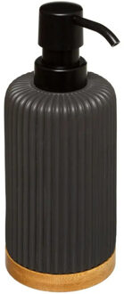 5five Zeeppompje/dispenser - kunststeen - antraciet - 270 ml - navulbaar - toilet/badkamer/toilet