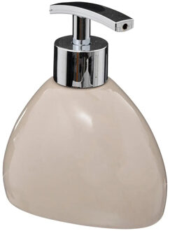 5five Zeeppompje/dispenser - Silk - kunststeen - beige - 12.5 cm - 300 ml - Zeeppompjes