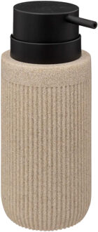 5five Zeeppompje/zeep dispenser Onyx - beige - polystone - 17 x 7 cm - 350 ml