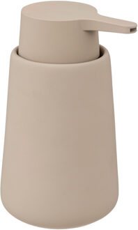5five Zeeppompje/zeepdispenser Cocoon - kunststeen - beige - 300 ml - keuken/badkamer/toilet