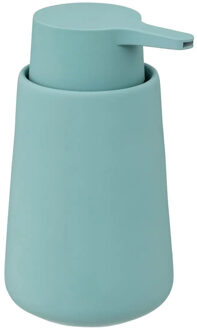 5five Zeeppompje/zeepdispenser Cocoon - kunststeen - ijsblauw - 300 ml - keuken/badkamer/toilet