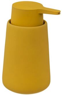 5five Zeeppompje/zeepdispenser van keramiek - mosterd geel - 250 ml - Zeeppompjes