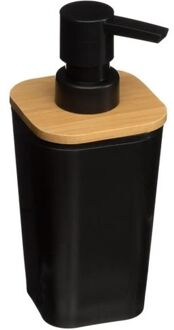 5five Zeeppompje/zeepdispenser van kunststeen - zwart - 300 ml - Zeeppompjes