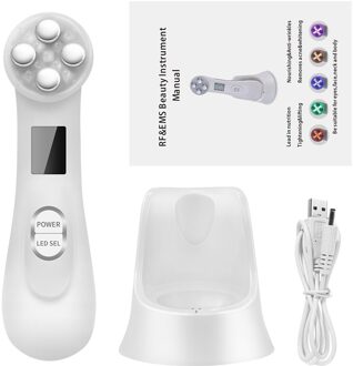 5in1 Rf & Ems Mesotherapie Elektroporatie Gezicht Schoonheid Machine Radio Frequentie Led Photon Huidverjonging Aanscherping Fleuren