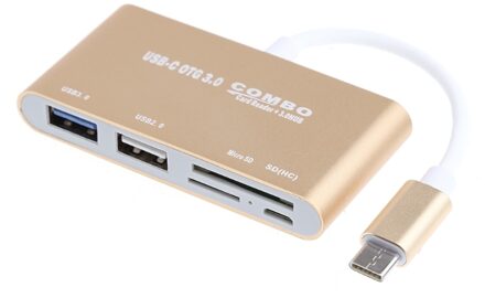 5in1 Type C OTG Kaartlezer USB 3.0 USB2.0 HUB TF SD Kaart Schrijver voor MACBOOK Laptop Computer Voor Huawei samsung Android Telefoon
