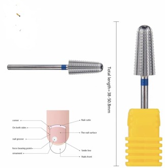 5in1Tapered Veiligheid Carbide Nail Boren Met Cut Boren Carbide Frees Voor Manicure Verwijder Gel Nagels Accessoires