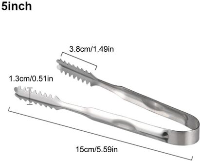 5Inch 7Inch 9Inch Rvs Voedseltangen Keukengerei Anti Warmte Ijs Tang Brood Clip Gebak Klem barbecue Keuken Gereedschap