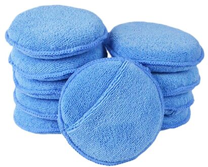 5Inch Microfiber Wax Applicator Pad Diameter Ultra Zacht Microfiber Met Vinger Pocket Auto Polish Wax Breng Remover Buff Pads 10stk