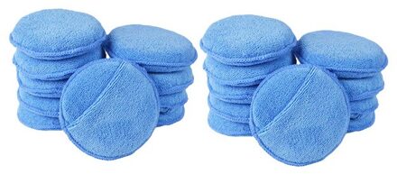 5Inch Microfiber Wax Applicator Pad Diameter Ultra Zacht Microfiber Met Vinger Pocket Auto Polish Wax Breng Remover Buff Pads 20stk