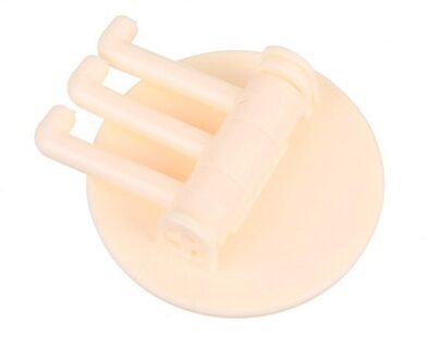 5Kg Belasting Naadloze Zelfklevende Haak Draaibaar Lager Stok Haak Keuken Muur Hanger Badkamer Keuken Haken Licht Geel