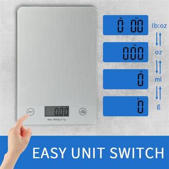 5Kg Huishouden Keuken Schaal Elektronische Voedsel Schaal Bakken Schaal Meten Gehard Glas Draadtrekken Proces