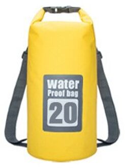 5L/10L/15L/20L Waterdichte Zakken Dry Pvc Tas Waterdichte Rugzak Sport Bag Rafting Zwemmen Rugzakken Ondoordringbare organizer geel 20L