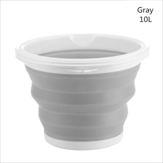5L/10L Opvouwbare Emmer Voor Vissen Wasstraat Outdoor Benodigdheden Draagbare Camping Household Cleaning Tools grijs 10L