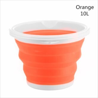 5L/10L Opvouwbare Emmer Voor Vissen Wasstraat Outdoor Benodigdheden Draagbare Camping Household Cleaning Tools oranje 10L