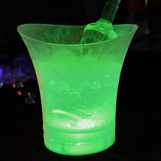 5L 4 Color Led Ijsemmer Licht Up Champagne Bier Emmer Houder Bars Nachtclubs Bars Night Party Waterdichte Plastic groen