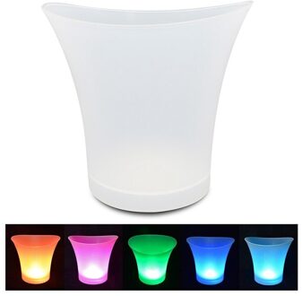 5L Kleurrijke Waterdichte Led Light Up Ijsemmer Champagne Container Bier Cup Whisky Wijn Freeze Voor Bar Party Nachtclub Plastic