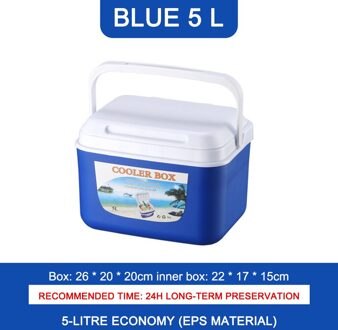 5L Koelkast Outdoor Picknick Vriezer Warmte Behoud Draagbare Koelbox blauw