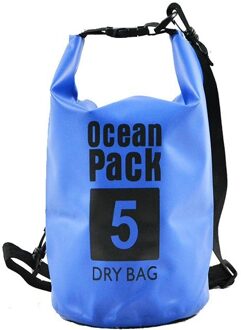 5L Waterdichte Dry Bag Grote Capaciteit Storage Pack Voor Outdoor Camping Drifting Zwemmen Rafting Kajakken Rivier Trekking Tassen donker blauw