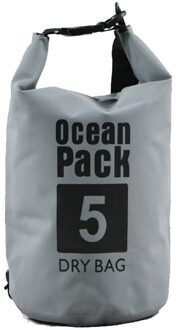 5L Waterdichte Dry Bag Grote Capaciteit Storage Pack Voor Outdoor Camping Drifting Zwemmen Rafting Kajakken Rivier Trekking Tassen grijs