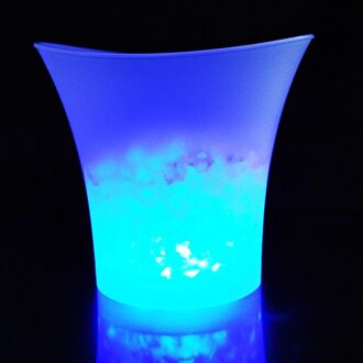5L Waterdichte Plastic Led Ijsemmer Kleur Veranderende Bars Nachtclubs Led Light Up Champagne Bier Emmer Bars Night Party blauw