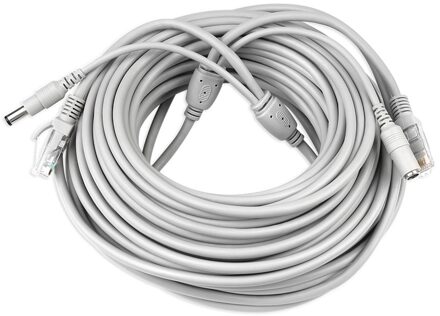 5M 10M 15M 20M 30M Cat5 Ethernet Netwerk Kabel RJ45 + Dc 12V Power poort Waterdicht Lan Cable Voor Cctv Video Security System