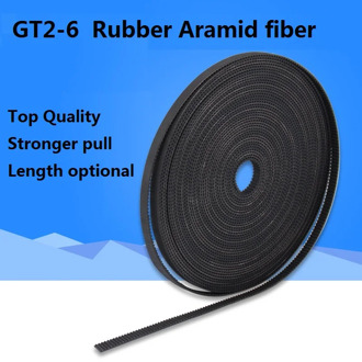 5m/10m//20m/50m/lot GT2-6mm / 10mm open timing belt GT2 belt Rubber Aramid Fiber cut to length for 3D printer wholesale