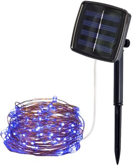 5M 50 Lights Outdoor Zonne-energie Koperdraad Licht String Fairy Solar Lampen Party Decor Voor Lamp Decorat 4.21 BU