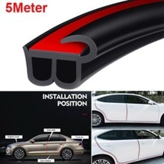 5M Afdichtstrip Rubber Afdichtingen Auto Deur Kofferbak Edge Guard Molding Trim Afdichting Protectors Rubber Vilt
