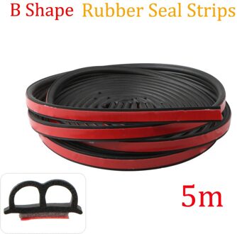 5M Auto Deurafdichting Strips B Vorm Sticker Tochtstrip Rubberen Afdichting Geluidsisolatie Afdichtstrip Auto Interieur Accessorie