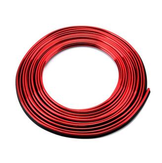 5M Auto Styling Super Flexibele Interieur Moulding Trim Strip Deur Kloof Edge Moulding Trim Universele Auto Decoratieve Lijn Accessoires rood