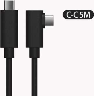 5M Data Lijn Voor Oculus Quest 2 Headset Oplaadkabel 16FT Vr Link Usb 3.1 Type A Naar C kabel Data Transfer Vr Accessoires zwart c-c 5m kabel