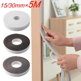 5M Door Window Accessories Soft Self-adhesive Window Sealing Tape Crash-proof Strip Wardrobe Door Cabinet Door Seal Strip Quiet