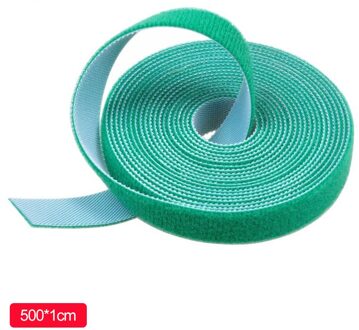 5M Draad Organisator Kabelhaspel Magic Haak Kabelbinders Zelfklevende Sluiting Tape Bandjes Tape Draad Lijn Magic Tie diy Accessoires groen