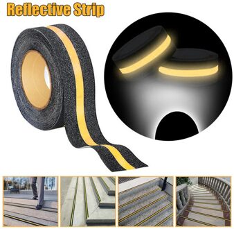 5M Floor Veiligheid Lichtgevende Strip Reflecterende Strip Non Slip Tape Adhesive Anti Slip Lijm Stickers Hoge Grip Glow Stickers thuis geel