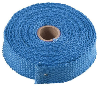5M Motorfiets Uitlaat Thermische Tape Header Heat Wrap Manifold Isolatie Roll Slip Met Roestvrij Banden Auto Accessoires blauw