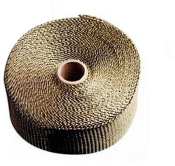 5M Motorfiets Uitlaat Thermische Tape Header Heat Wrap Manifold Isolatie Roll Slip Met Roestvrij Banden Auto Accessoires champagne