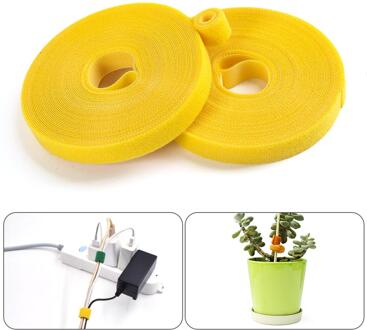 5M Nylon Plant Bandage Ultradunne Klittenband Tie Kleurrijke Sluiting Tape Klittenbandsluitingen Klittenband Kabelbinders Naaien Accessoires Geel