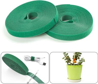 5M Nylon Plant Bandage Ultradunne Klittenband Tie Kleurrijke Sluiting Tape Klittenbandsluitingen Klittenband Kabelbinders Naaien Accessoires groen